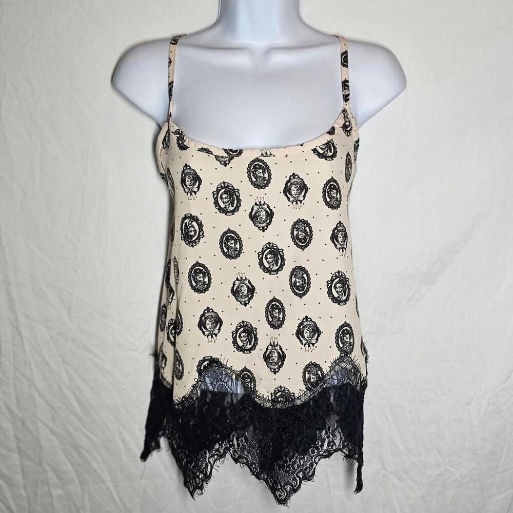hot topic halloween gothic halter style lace trim cami